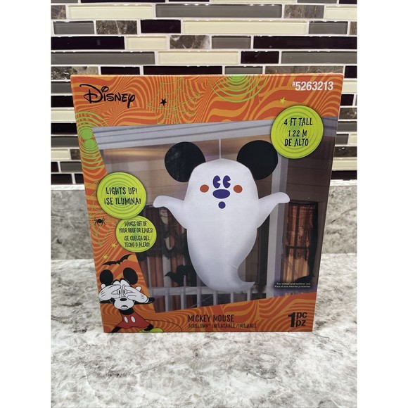 Gemmy | Holiday | Disney Gemmy Halloween Mickey Mouse Ghost Hanging ...